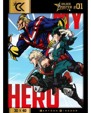 MY HERO ACADEMIA - Deku, Bakugo & All Might - Golden Poster 30x40cm