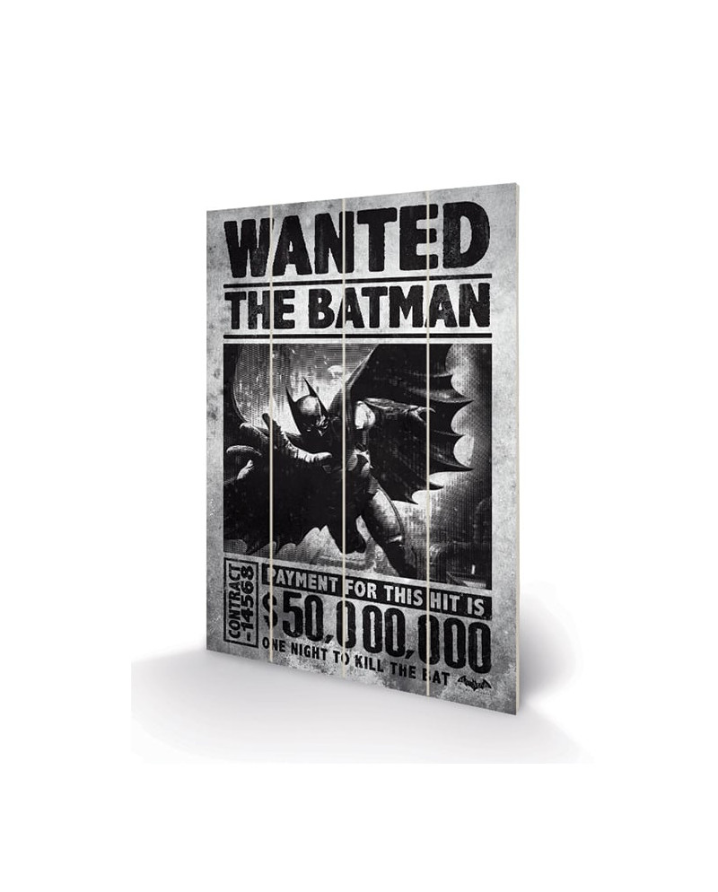 DC COMICS - Wood Print 20x29.5 - Batman Arkham Origins Wanted