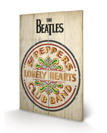 THE BEATLES - Printing on wood 40X59 - Sgt Peppers