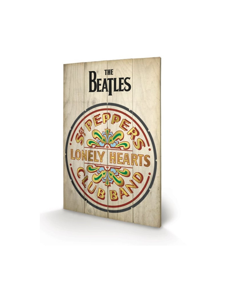 THE BEATLES - Printing on wood 40X59 - Sgt Peppers