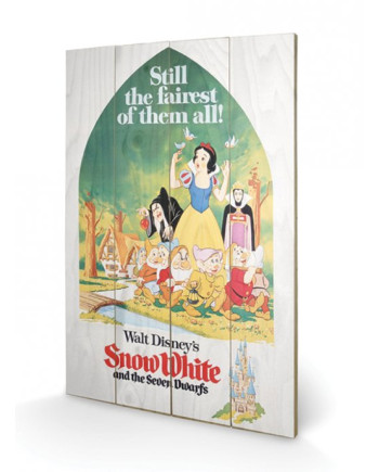DISNEY - Printing on wood 40X59 - Snow White Still the Faires