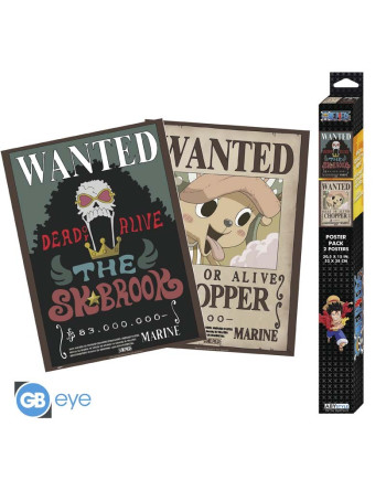 ONE PIECE - Wanted Chopper & Brook - Set 2 posters '52x38'