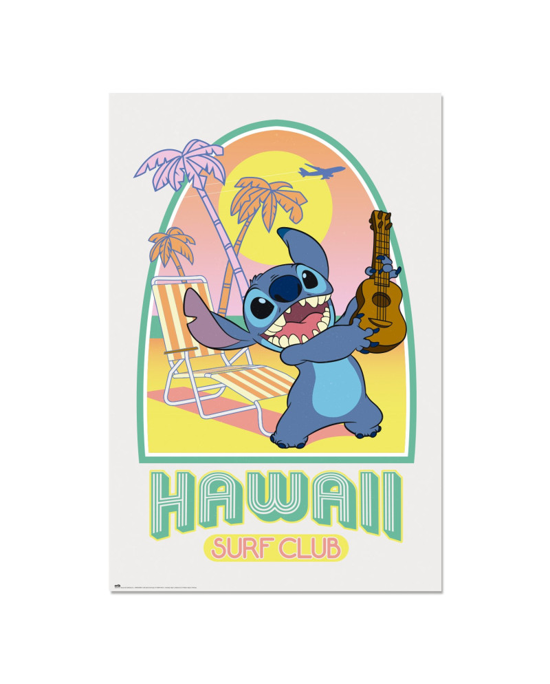 STITCH - Hawaii Surf Club - Poster 61x91cm