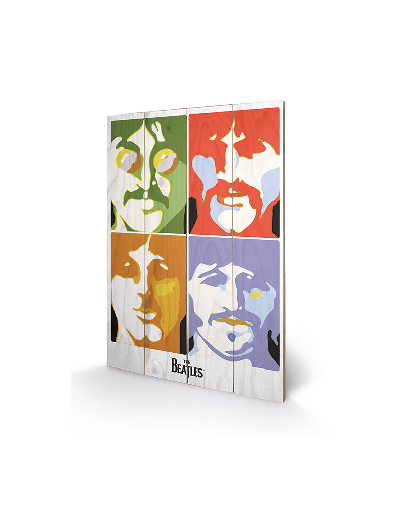 THE BEATLES - Printing on wood 40X59 - Sea of Science