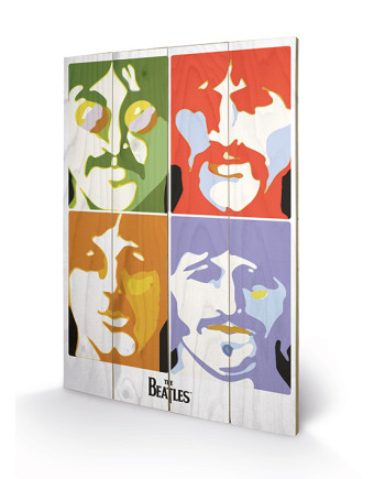 THE BEATLES - Printing on wood 40X59 - Sea of Science