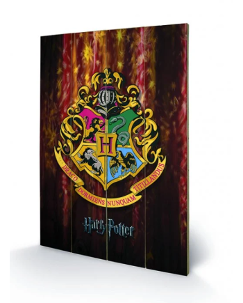 HARRY POTTER - Printing on wood 40X59 - Hogwarts Crest
