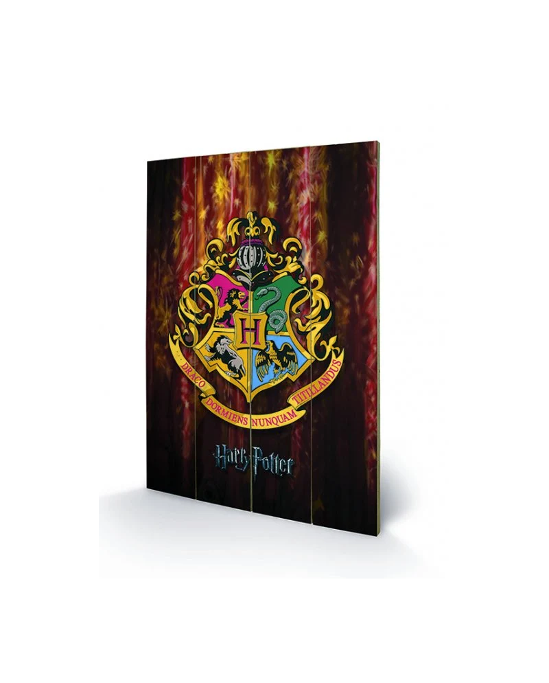 HARRY POTTER - Printing on wood 40X59 - Hogwarts Crest