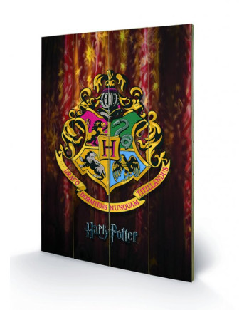 HARRY POTTER - Printing on wood 40X59 - Hogwarts Crest