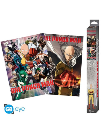 ONE PUNCH MAN - Saitama & Genos - Set 2 posters '52x38'