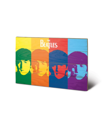 THE BEATLES - Printing on wood 40X59 - Pop Art