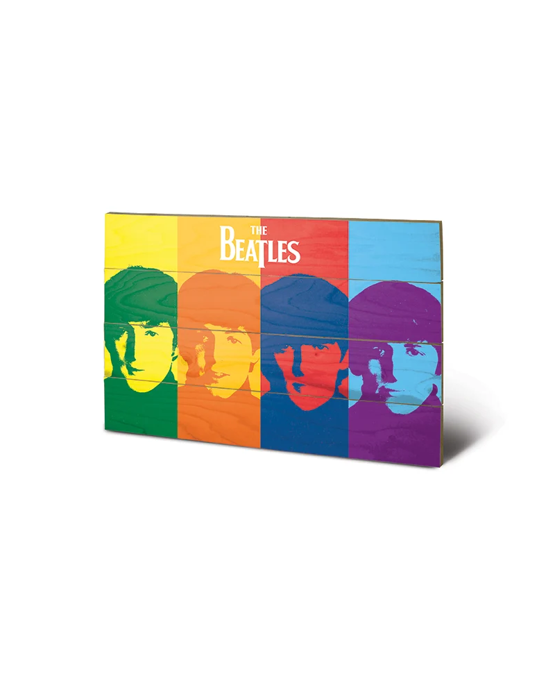 THE BEATLES - Printing on wood 40X59 - Pop Art