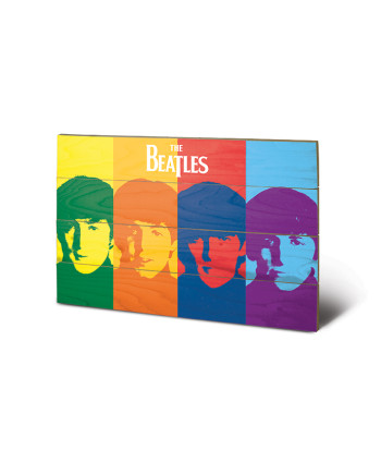 THE BEATLES - Printing on wood 40X59 - Pop Art
