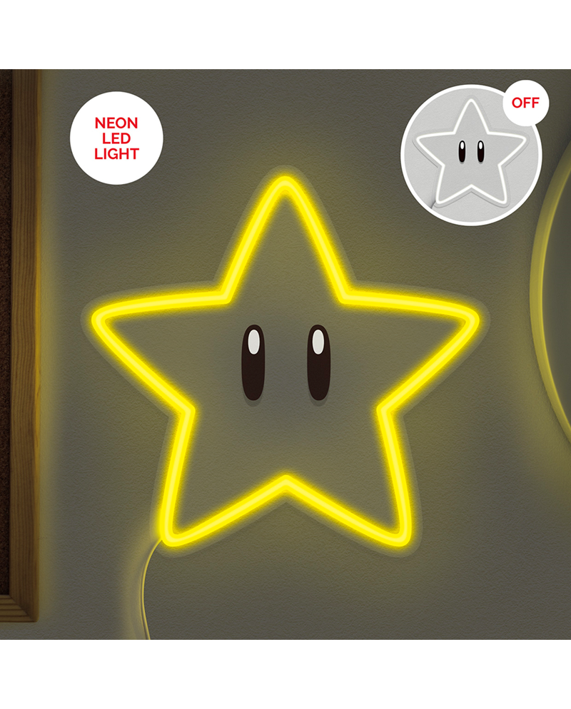 SUPER MARIO - Star - Wall Mountable LED Neon Light