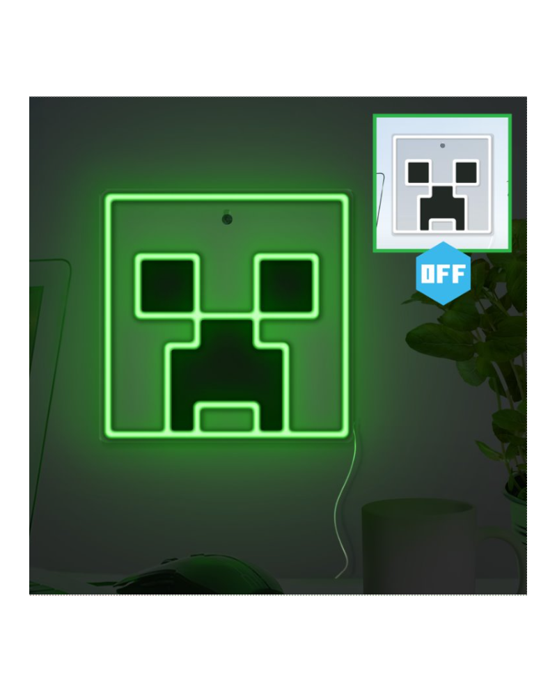 MINECRAFT - Creeper - Wall Mountable LED Neon Light