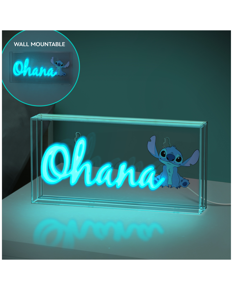 STITCH - Ohana - Led Neon Light 15.5x30.5cm