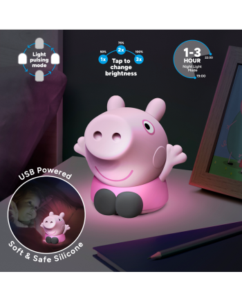 PEPPA PIG - 'SquishyGlo' Silicone Light Rechargeable 14cm