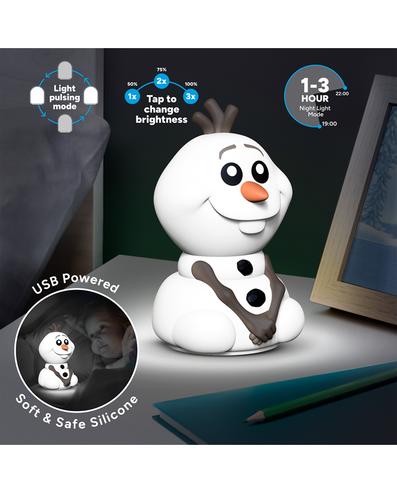 DISNEY - Olaf - 'SquishyGlo' Silicone Light Rechargeable 7,4inch
