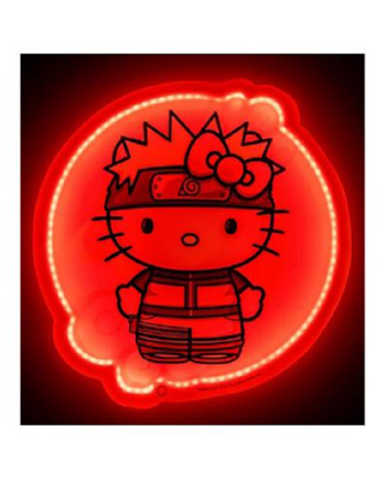NARUTO x HELLO KITTY - Wall Light Led - 12inch