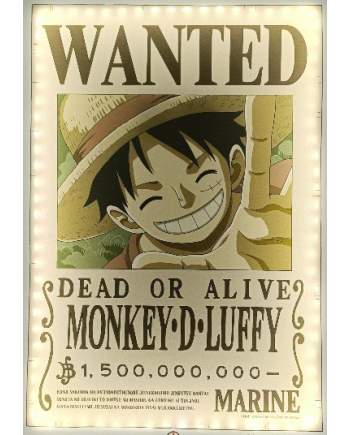 ONE PIECE - Luffy - Wall Light Led - 30 cm