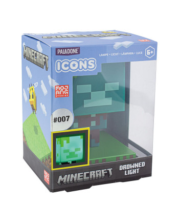 MINECRAFT - Drowned Zombie - Icon Light 3.9inch
