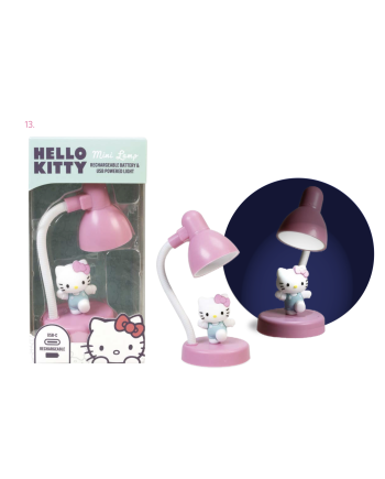 HELLO KITTY - Rechargeable Desk Mini Lamp - 15cm