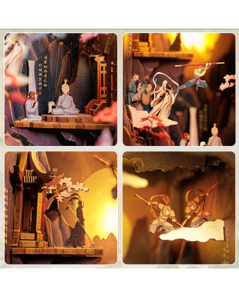 BOOK NOOK KIT - DIY - The Legend of Wukong - 89pc + LED Light