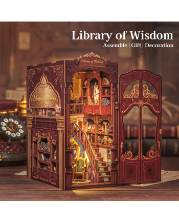 BOOK NOOK KIT - DIY - Library of Wisdom - 281pc + LED Light