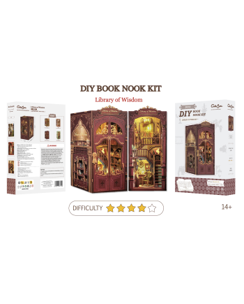 BOOK NOOK KIT - DIY - Library of Wisdom - 281pc + LED Light