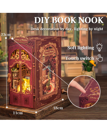 BOOK NOOK KIT - DIY - Library of Wisdom - 281pc + LED Light