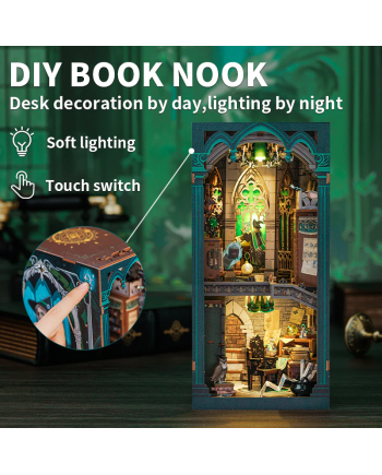 BOOK NOOK KIT - DIY - Darkness Common Room - 150pc + LED Light