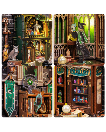 BOOK NOOK KIT - DIY - Darkness Common Room - 150pc + LED Light