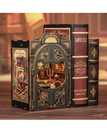 BOOK NOOK KIT - DIY - Count Cat's Study - 108pc + LED Light