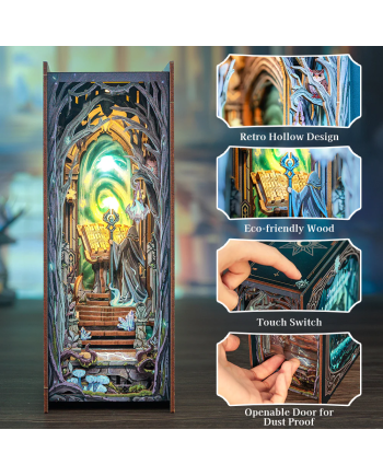BOOK NOOK KIT - DIY - The Gate of Wonderland - 107pc + LED Light