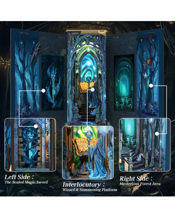 BOOK NOOK KIT - DIY - The Gate of Wonderland - 107pc + LED Light
