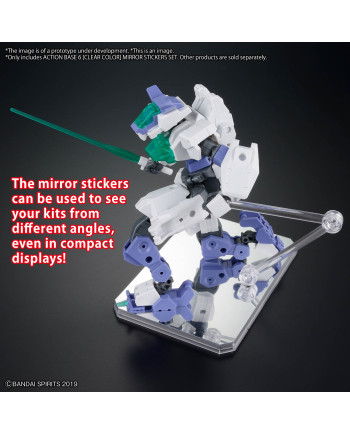 GUNDAM - Action Base 6 (Clear Color) Mirror Stickers Set - Model Kit