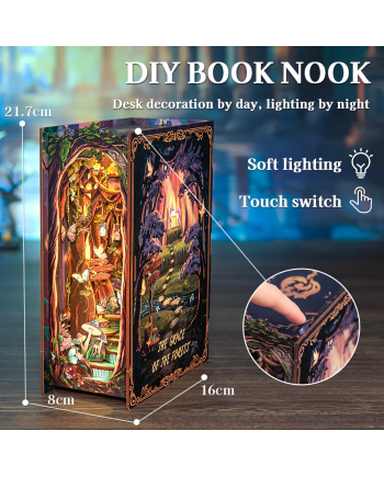 BOOK NOOK KIT - DIY - The Grace of the Forest - 89pc + LED Light