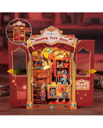 BOOK NOOK KIT - DIY - Amazing Toy Store - 107pc + LED Light
