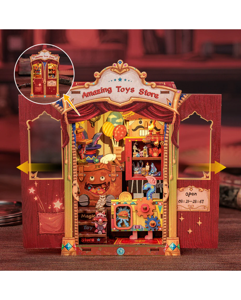 BOOK NOOK KIT - DIY - Amazing Toy Store - 107pc + LED Light