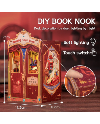 BOOK NOOK KIT - DIY - Amazing Toy Store - 107pc + LED Light