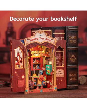 BOOK NOOK KIT - DIY - Amazing Toy Store - 107pc + LED Light