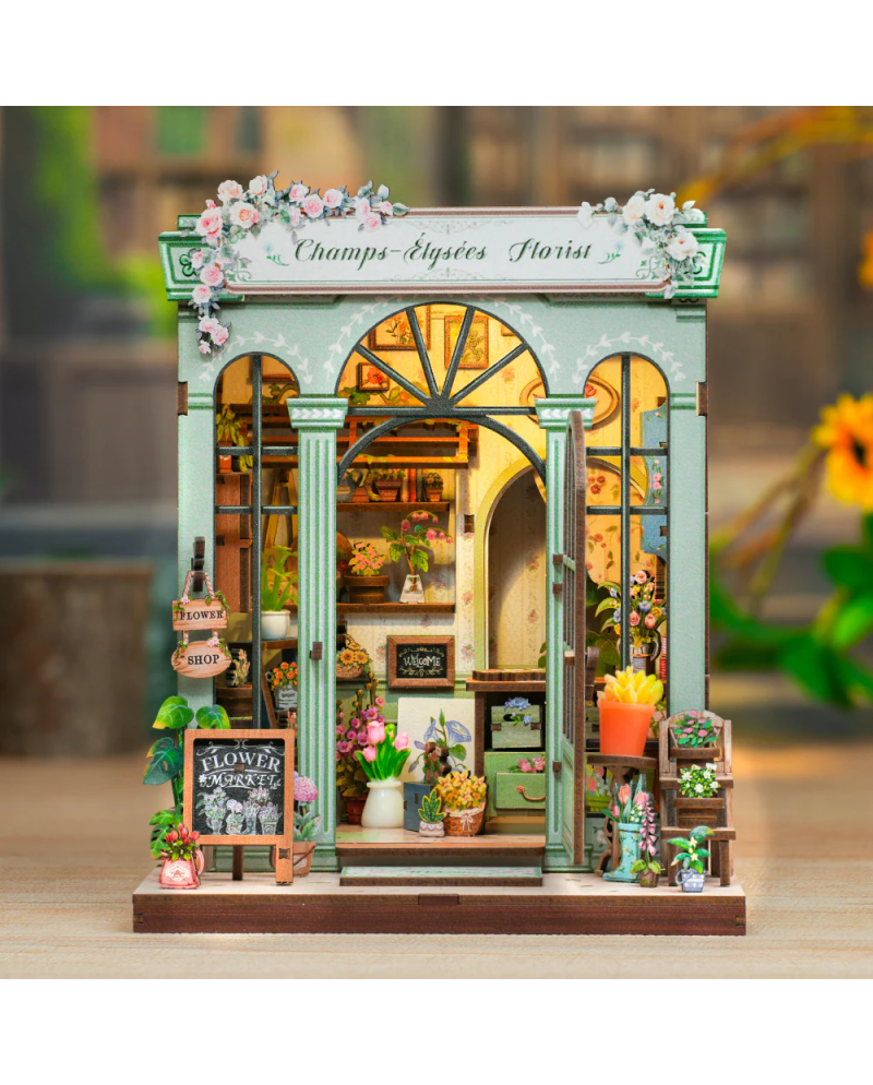 MINIATURE HOUSE - DIY - Champs-Elysées Florist - 199pc + LED Light