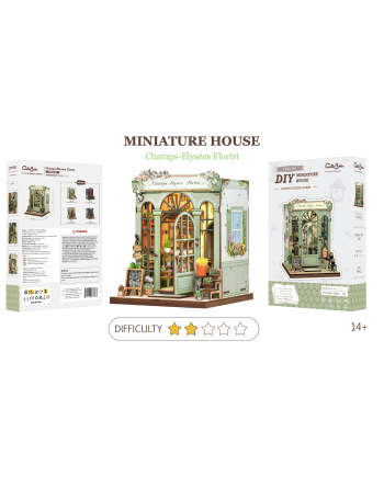 MINIATURE HOUSE - DIY - Champs-Elysées Florist - 199pc + LED Light