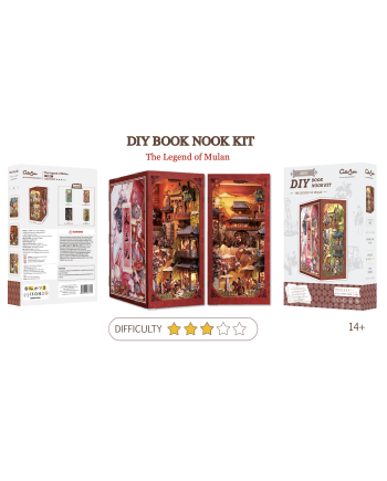 BOOK NOOK KIT - DIY - The Legend of Mulan - 298pc + LED Light