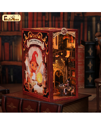 BOOK NOOK KIT - DIY - Flame Common Room - 226pc + LED Light