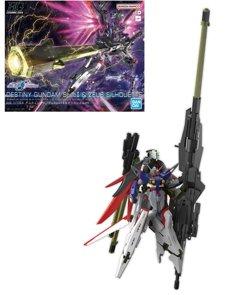 GUNDAM - HG 1/144 Destiny Gundam Spec II & Zeus silhouette - Model Kit