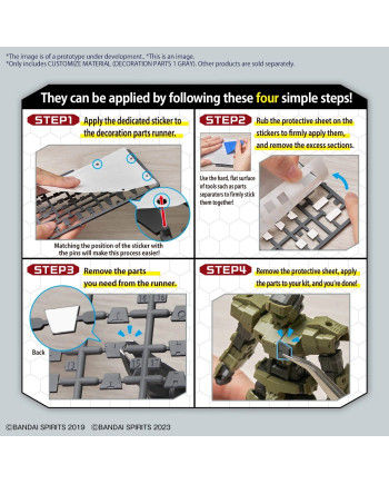 30MM - Customize Material (Decoration Parts 1 Gray) - Model Kit