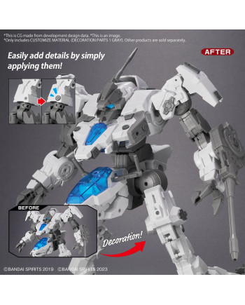 30MM - Customize Material (Decoration Parts 1 Gray) - Model Kit
