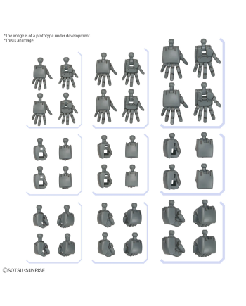 GUNDAM - Option Parts Set Gunpla 4 (Build Hands Round) - Model Kit