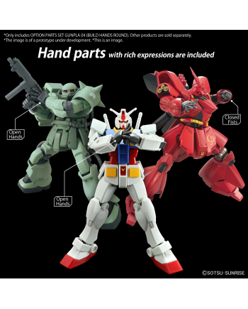 GUNDAM - Option Parts Set Gunpla 4 (Build Hands Round) - Model Kit