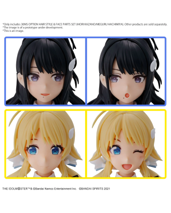 THE IDOLMASTER - 30MS Option Hair Style & Face Parts Set - Model Kit